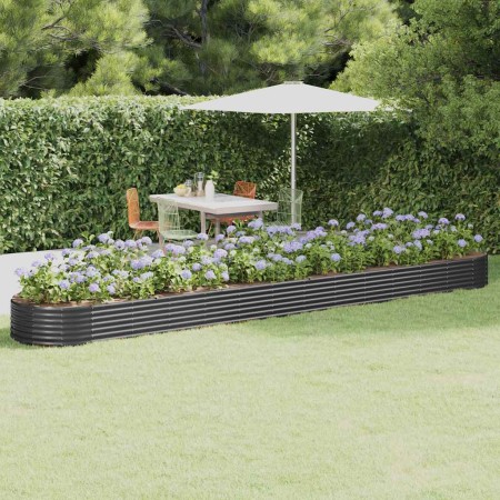 Jardinera arriate acero galvanizado antracita 544x100x36cm en Macetas y jardineras | Comprar online en Foru.es