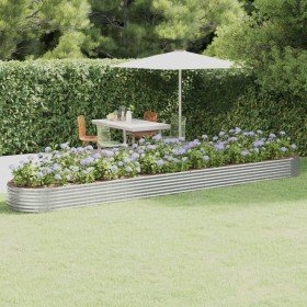 Jardinera arriate acero galvanizado plata 544x100x36 cm en Macetas y jardineras | Comprar online en Foru.es