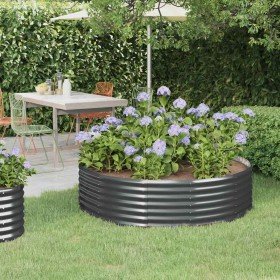 Jardinera arriate acero galvanizado antracita 140x140x36cm en Macetas y jardineras | Comprar online en Foru.es