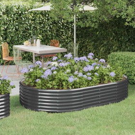 Jardinera arriate acero galvanizado antracita 214x140x36cm en Macetas y jardineras | Comprar online en Foru.es