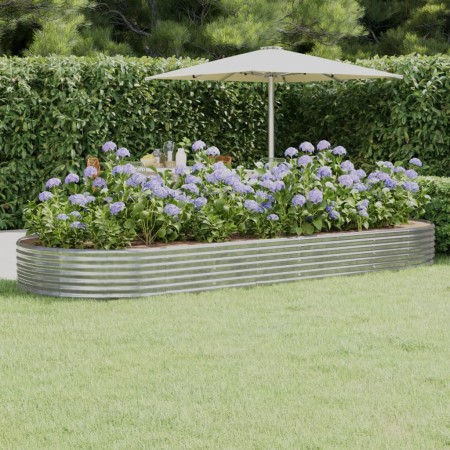 Jardinera arriate acero galvanizado plata 373x140x36 cm en Macetas y jardineras | Comprar online en Foru.es