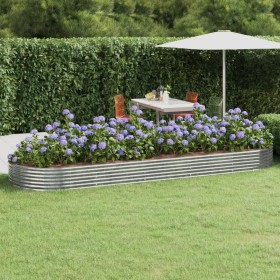 Jardinera arriate acero galvanizado plata 450x140x36 cm en Macetas y jardineras | Comprar online en Foru.es
