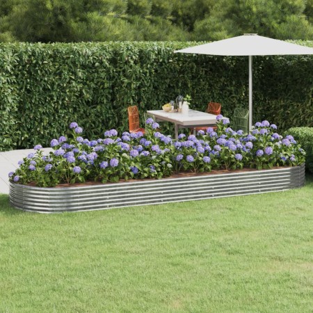 Jardinera arriate acero galvanizado plata 450x140x36 cm en Macetas y jardineras | Comprar online en Foru.es
