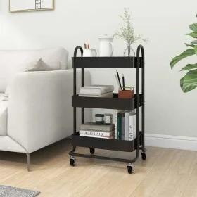 Carrito de cocina 3 niveles acero negro 43x34x79 cm de vidaXL, Carros e islas - Ref: Foro24-335865, Precio: 35,83 €, Descuent...