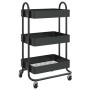 Carrito de cocina 3 niveles acero negro 43x34x79 cm de vidaXL, Carros e islas - Ref: Foro24-335865, Precio: 36,54 €, Descuent...