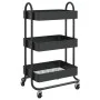 Kitchen cart 3 levels black steel 43x34x79 cm by vidaXL, Cars and islands - Ref: Foro24-335865, Price: 35,83 €, Discount: %