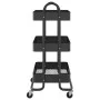 Kitchen cart 3 levels black steel 43x34x79 cm by vidaXL, Cars and islands - Ref: Foro24-335865, Price: 35,83 €, Discount: %
