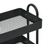 Kitchen cart 3 levels black steel 43x34x79 cm by vidaXL, Cars and islands - Ref: Foro24-335865, Price: 35,83 €, Discount: %