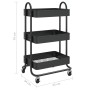 Carrito de cocina 3 niveles acero negro 43x34x79 cm de vidaXL, Carros e islas - Ref: Foro24-335865, Precio: 36,54 €, Descuent...