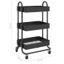 Kitchen cart 3 levels black steel 43x34x79 cm by vidaXL, Cars and islands - Ref: Foro24-335865, Price: 35,83 €, Discount: %