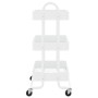 Carrito de cocina 3 niveles acero blanco 43x34x79 cm de vidaXL, Carros e islas - Ref: Foro24-335866, Precio: 44,01 €, Descuen...