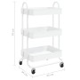 Carrito de cocina 3 niveles acero blanco 43x34x79 cm de vidaXL, Carros e islas - Ref: Foro24-335866, Precio: 44,01 €, Descuen...