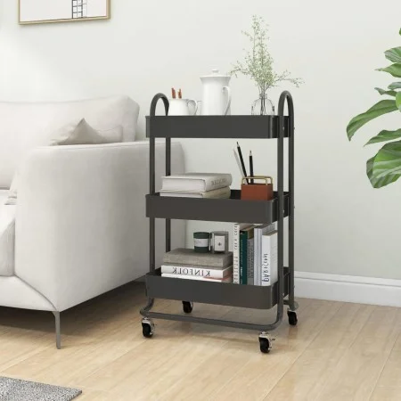 Carrito de cocina 3 niveles acero antracita 43x34x79 cm de vidaXL, Carros e islas - Ref: Foro24-335867, Precio: 39,80 €, Desc...