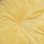 Cama de perro felpa y cuero sintético negro amarillo 99x89x21cm en Camas para perros | Comprar online en Foru.es