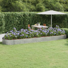 Jardinera arriate acero galvanizado plata 523x140x36 cm en Macetas y jardineras | Comprar online en Foru.es