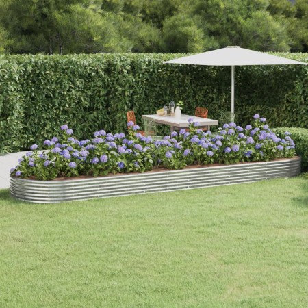 Jardinera arriate acero galvanizado plata 523x140x36 cm en Macetas y jardineras | Comprar online en Foru.es