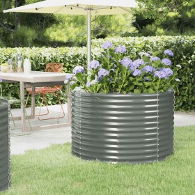 Jardinera arriate acero galvanizado gris 100x100x68 cm en Macetas y jardineras | Comprar online en Foru.es