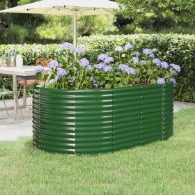 Jardinera arriate acero galvanizado verde 175x100x68 cm en Macetas y jardineras | Comprar online en Foru.es