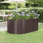 Jardinera arriate acero recubrimiento polvo marrón 175x100x68cm en Macetas y jardineras | Comprar online en Foru.es