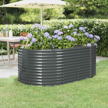 Jardinera arriate acero galvanizado antracita 175x100x68cm en Macetas y jardineras | Comprar online en Foru.es