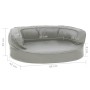 Colchón para cama de perro ergonómico aspecto lino gris 60x42cm en Camas para perros | Comprar online en Foru.es