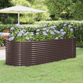 Jardinera arriate acero galvanizado marrón 249x100x68cm en Macetas y jardineras | Comprar online en Foru.es