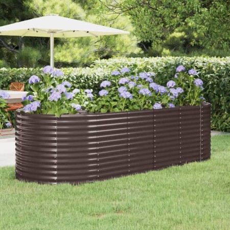 Jardinera arriate acero galvanizado marrón 249x100x68cm en Macetas y jardineras | Comprar online en Foru.es