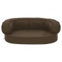 Colchón de cama de perro ergonómico aspecto lino marrón 60x42cm en Camas para perros | Comprar online en Foru.es