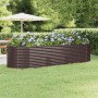 Jardinera arriate acero galvanizado marrón 322x100x68cm en Macetas y jardineras | Comprar online en Foru.es