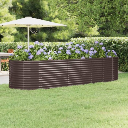 Jardinera arriate acero galvanizado marrón 322x100x68cm en Macetas y jardineras | Comprar online en Foru.es