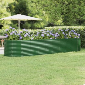 Jardinera arriate acero galvanizado verde 396x100x68 cm en Macetas y jardineras | Comprar online en Foru.es