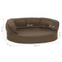 Colchón de cama de perro ergonómico aspecto lino marrón 60x42cm en Camas para perros | Comprar online en Foru.es