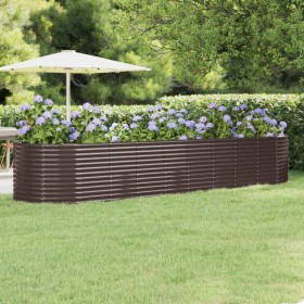 Jardinera arriate acero galvanizado marrón 396x100x68cm en Macetas y jardineras | Comprar online en Foru.es