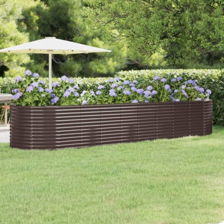 Jardinera arriate acero galvanizado marrón 396x100x68cm en Macetas y jardineras | Comprar online en Foru.es