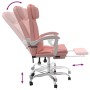 Silla de oficina reclinable cuero sintético rosa de vidaXL, Sillas de oficina - Ref: Foro24-349737, Precio: 124,62 €, Descuen...
