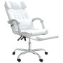 Silla de oficina reclinable cuero sintético blanco de vidaXL, Sillas de oficina - Ref: Foro24-349738, Precio: 139,72 €, Descu...