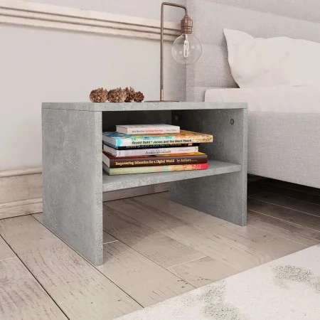 Mesita de noche madera contrachapada gris hormigón 40x30x30 cm de vidaXL, Mesitas de noche - Ref: Foro24-800071, Precio: 29,0...
