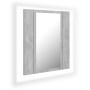 Armario espejo baño luz LED acrílico gris hormigón 40x12x45 cm de vidaXL, Tocadores de baño - Ref: Foro24-804952, Precio: 37,...
