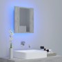 Armario espejo baño luz LED acrílico gris hormigón 40x12x45 cm de vidaXL, Tocadores de baño - Ref: Foro24-804952, Precio: 37,...
