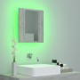 Armario espejo baño luz LED acrílico gris hormigón 40x12x45 cm de vidaXL, Tocadores de baño - Ref: Foro24-804952, Precio: 37,...