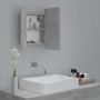 Armario espejo baño luz LED acrílico gris hormigón 40x12x45 cm de vidaXL, Tocadores de baño - Ref: Foro24-804952, Precio: 37,...