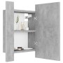 Armario espejo baño luz LED acrílico gris hormigón 40x12x45 cm de vidaXL, Tocadores de baño - Ref: Foro24-804952, Precio: 37,...