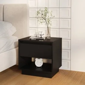 Schwarzer Nachttisch aus Sperrholz, 45 x 34 x 44 cm von vidaXL, Nachttische - Ref: Foro24-809514, Preis: 44,59 €, Rabatt: %