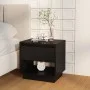 Mesita de noche madera contrachapada negro 45x34x44 cm de vidaXL, Mesitas de noche - Ref: Foro24-809514, Precio: 44,59 €, Des...