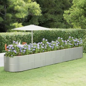 Jardinera de acero recubrimiento en polvo gris 554x100x68 cm en Macetas y jardineras | Comprar online en Foru.es