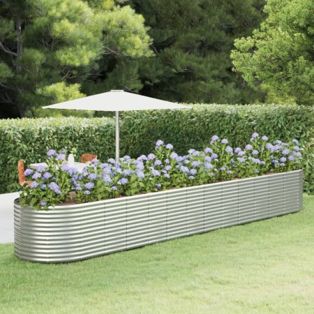 Jardinera de acero recubrimiento en polvo gris 554x100x68 cm en Macetas y jardineras | Comprar online en Foru.es