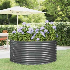 Jardinera arriate acero galvanizado antracita 140x140x68cm en Macetas y jardineras | Comprar online en Foru.es