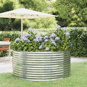 Jardinera arriate acero galvanizado plata 140x140x68 cm en Macetas y jardineras | Comprar online en Foru.es