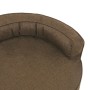 Colchón de cama de perro ergonómico aspecto lino marrón 75x53cm en Camas para perros | Comprar online en Foru.es