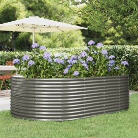 Jardinera arriate acero galvanizado gris 212x140x68 cm en Macetas y jardineras | Comprar online en Foru.es